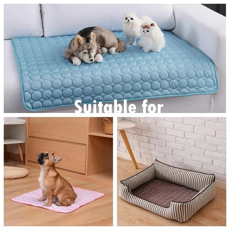 Pet Cooling Mat — Pressure-Activated Gel Pad