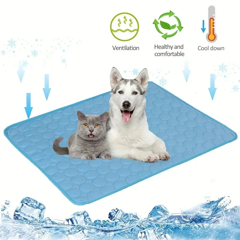 Pet Cooling Mat — Pressure-Activated Gel Pad